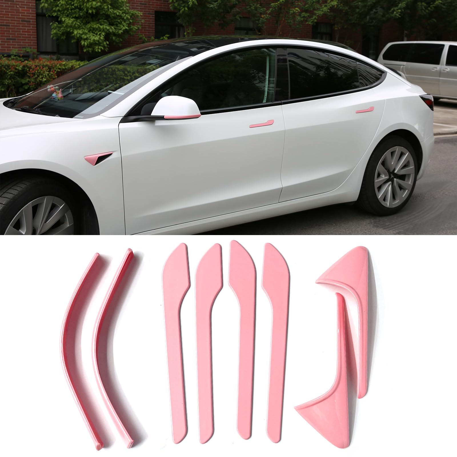 Amazon.com: Tesheer for Pink Tesla Car Accessories Door Handle