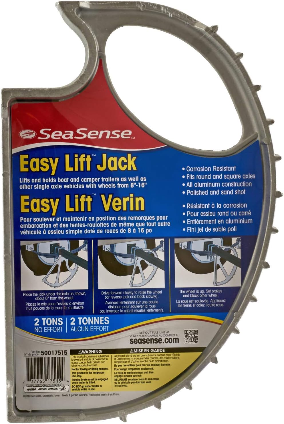 SeaSense EASY LIFT JACK 93/4” W x 41/2” H Boat Trailer