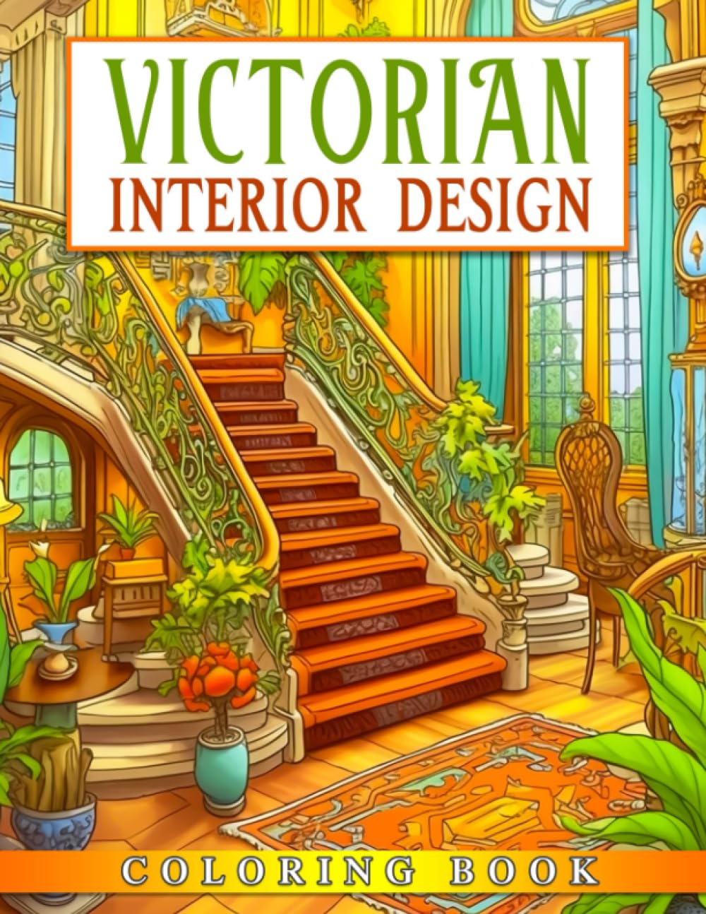 Victorian Interior Design Coloring Book Historical British