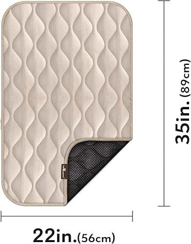 Miniatura 16 de Paw Inspired Alfombrillas acolchadas lavables para perros, almohadilla de 41 x 28 pulgadas, se adapta a perreras de 42 pulgadas, a prueba de fugas