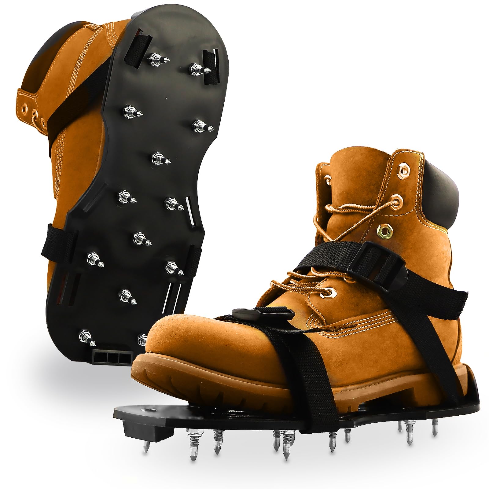 Epoxy Floor Spiked Shoes - Stable Gunite Spiked Shoes with 26 Sturdy Spikes for Epoxy Garage, Warehouse, Self-Leveling Spiked Shoe Cover for Cement, Cover Installation, Construction Tool