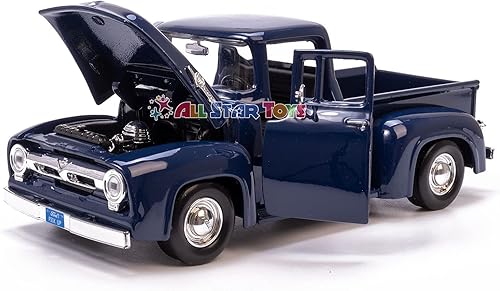 Miniatura 3 de 1956Ford F-100Pickup Azul 1 24Diecast modelo de coche