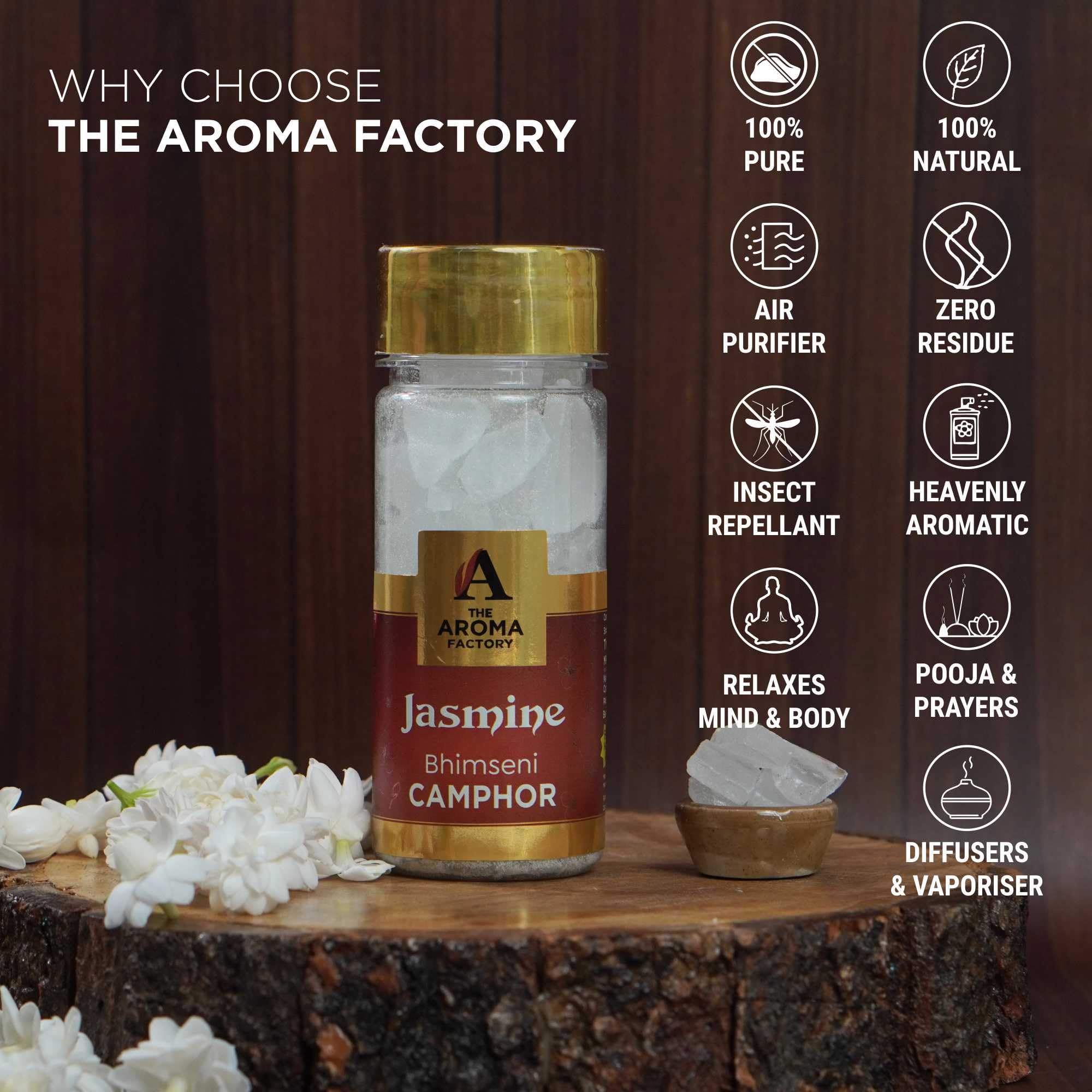 Pure Bhimseni Camphor - Natural Fragrance for Pooja -4