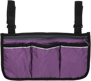 PATIKIL Beach Chair Armrest Bag, Waterproof Beach Chair Hanging Storage Pouch Arm Rest Magazine Snack Bag with 4 Pockets for Camping Outdoors