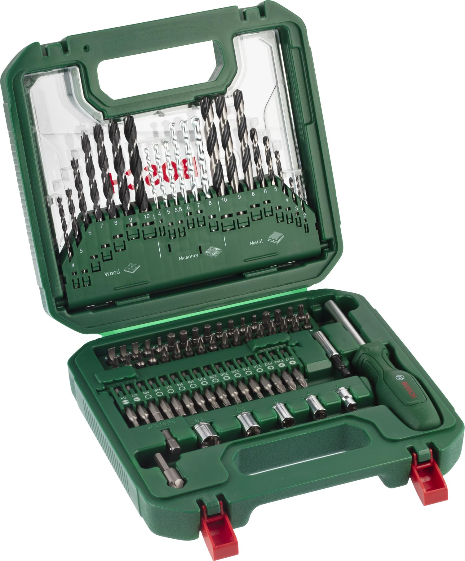 Bosch Basic Set, 79 + 1 pcs (264 x 248 mm, Accessory Screwdriver, drill) - Amazon Edition