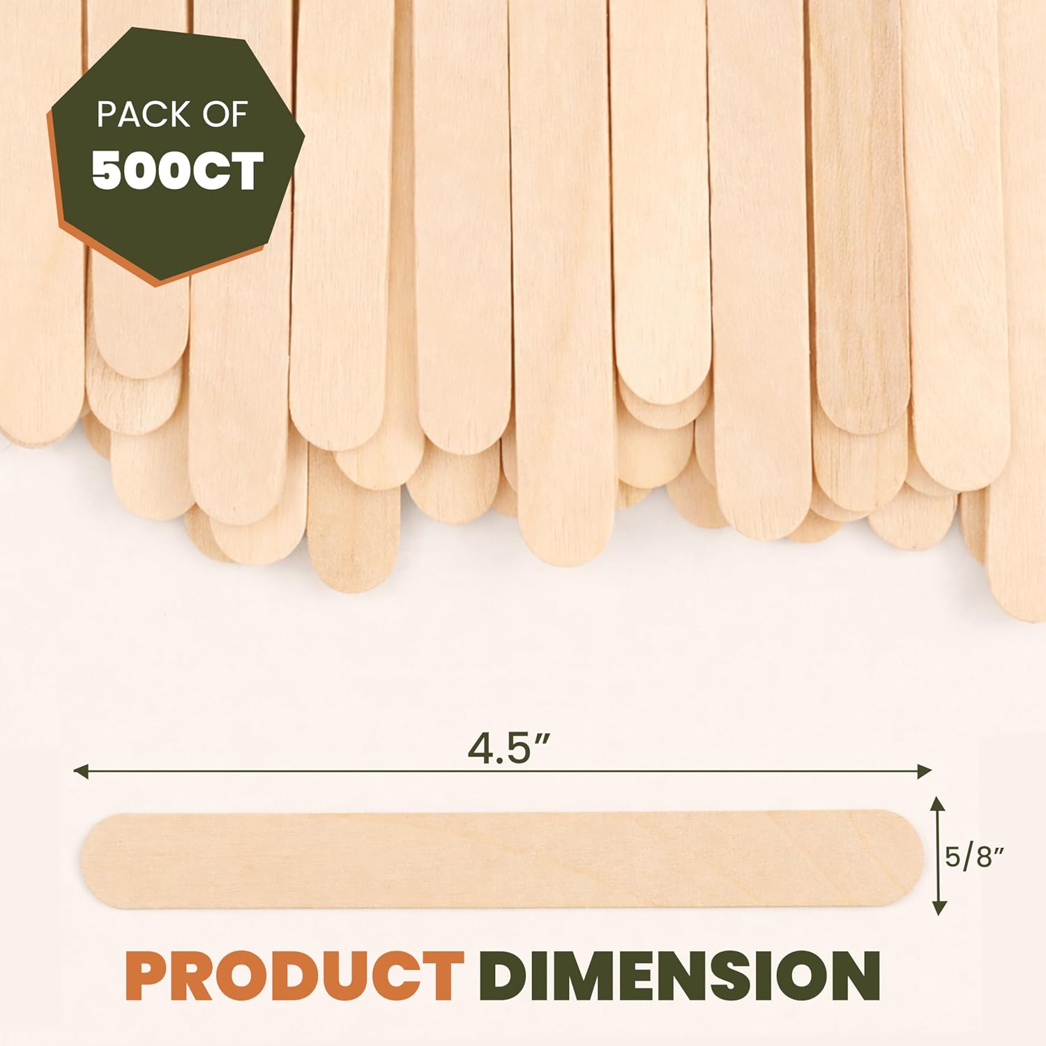 Perfect Stix- wooden Jumbo Craft Sticks WTD ADULT - B, Pack of 500ct, 6in