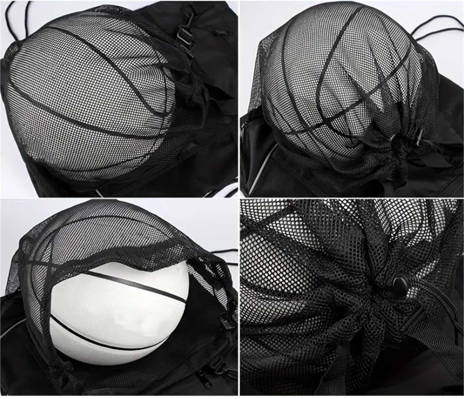 Portable Drawstring Basketball Backpack Mesh Bag Football Soccer Volleyball Ball Storage Bags Outdoor Sports Traveling Gym Yoga for Basketball