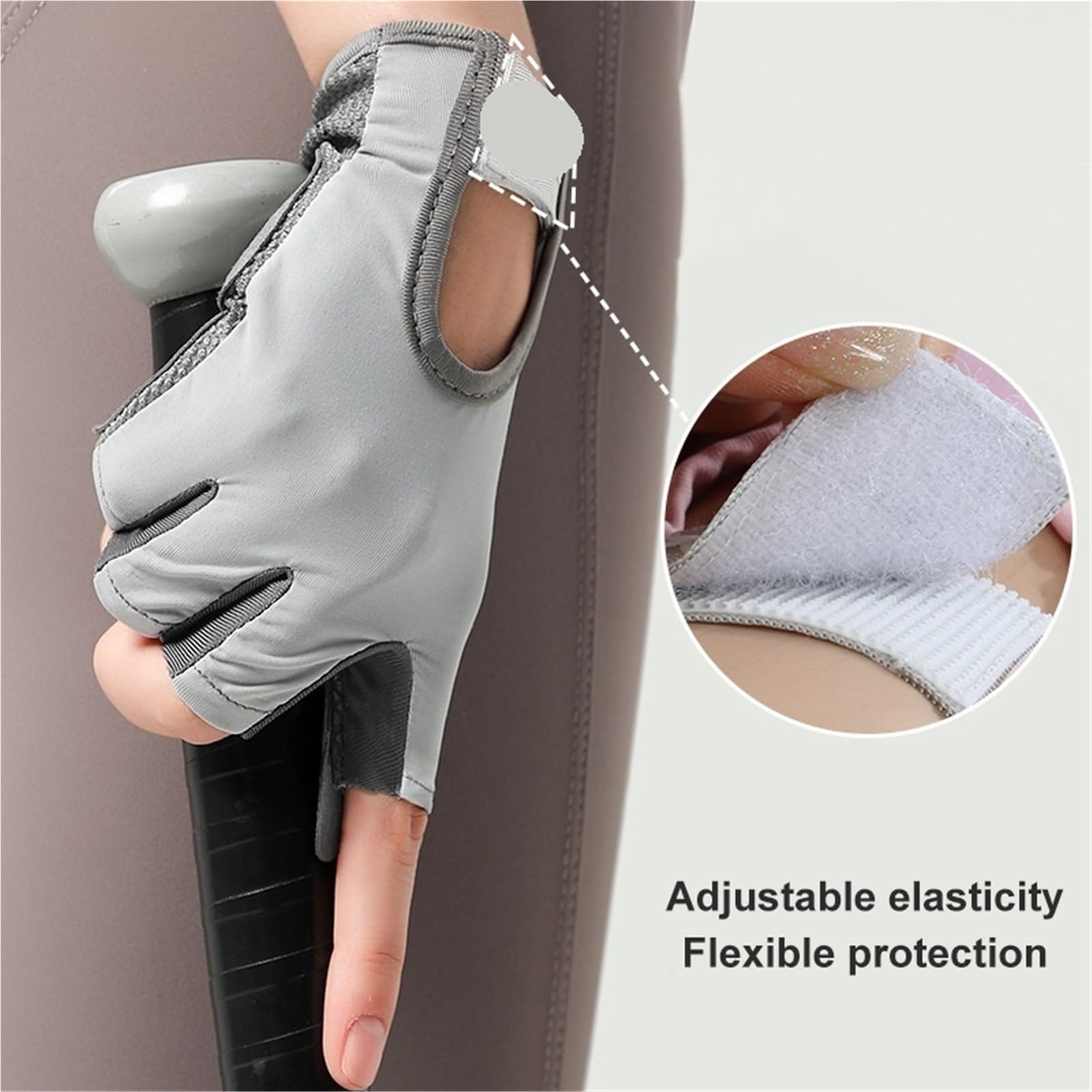 Guanti da Fitness Guanti Sportivi Donna Yoga Fitness Allenamento Antiscivolo Ammortizzatori Mezze Dita Guanti Resistenti all'Usura Traspiranti per Fitness(Purple,L)