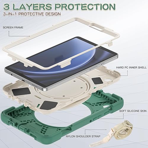 Miniatura 292 de Funda resistente para Galaxy Tab S10 Ultra 2024/S9 Ultra 2023/S8 Ultra 2022, funda híbrida resistente con soporte para bolígrafo S, funda a prueba