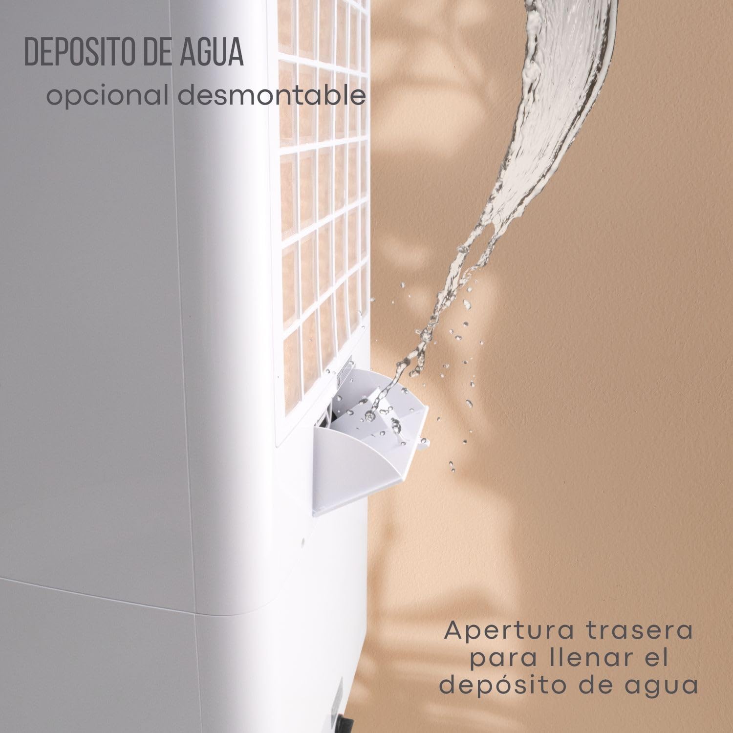 M mimotec - Climatizador Evaporativo Portátil Airmax 4800 m³/h Blanco, enfriador de Aire 30L Control Remoto, Silencioso, 100W, Bajo Consumo, ideal para Hogar, Oficina y Exteriores Cubiertos