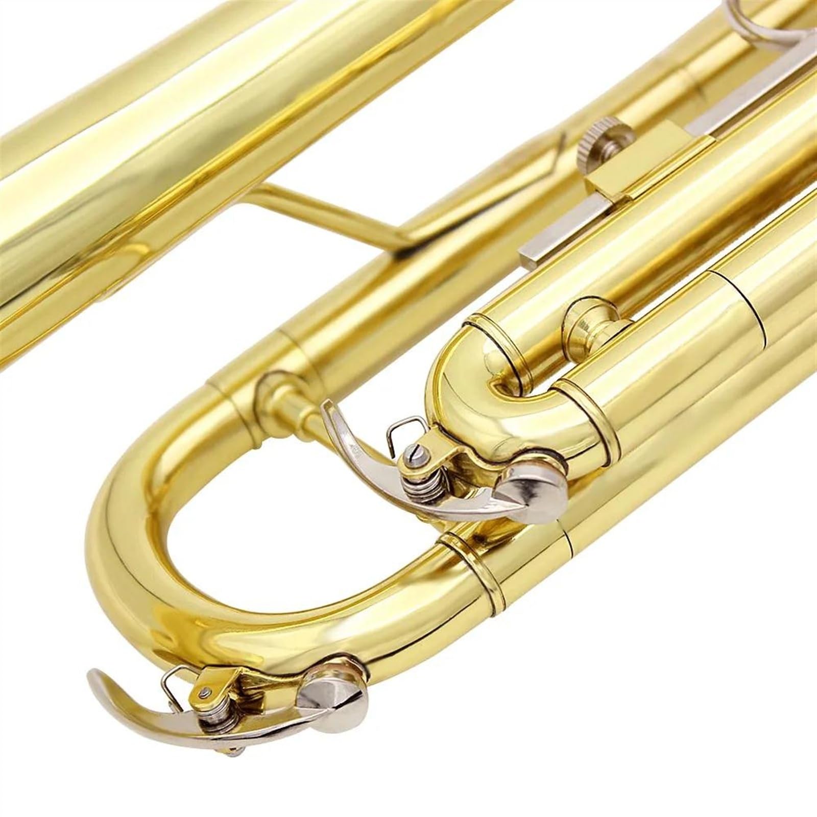 Trąbki Zestaw Trąbek Bb Z Korpusem Mosiężnym Profesjonalne Instrumenty Dęte B-dur Złota Srebrna Trąbka(Gold)