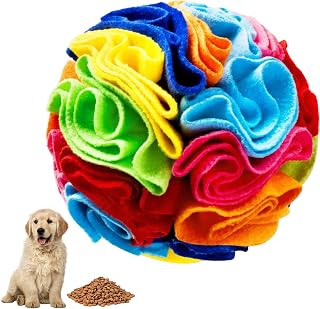 1PCS Snuffle Ball for Dogs, Interactive Slow Feeder Toy with Storage Bag, Keep Pets Occupied, Anxiety Relief for Bored Dogs, 8 Colorful Snuffle Ball with 3.94 Inch Diameter