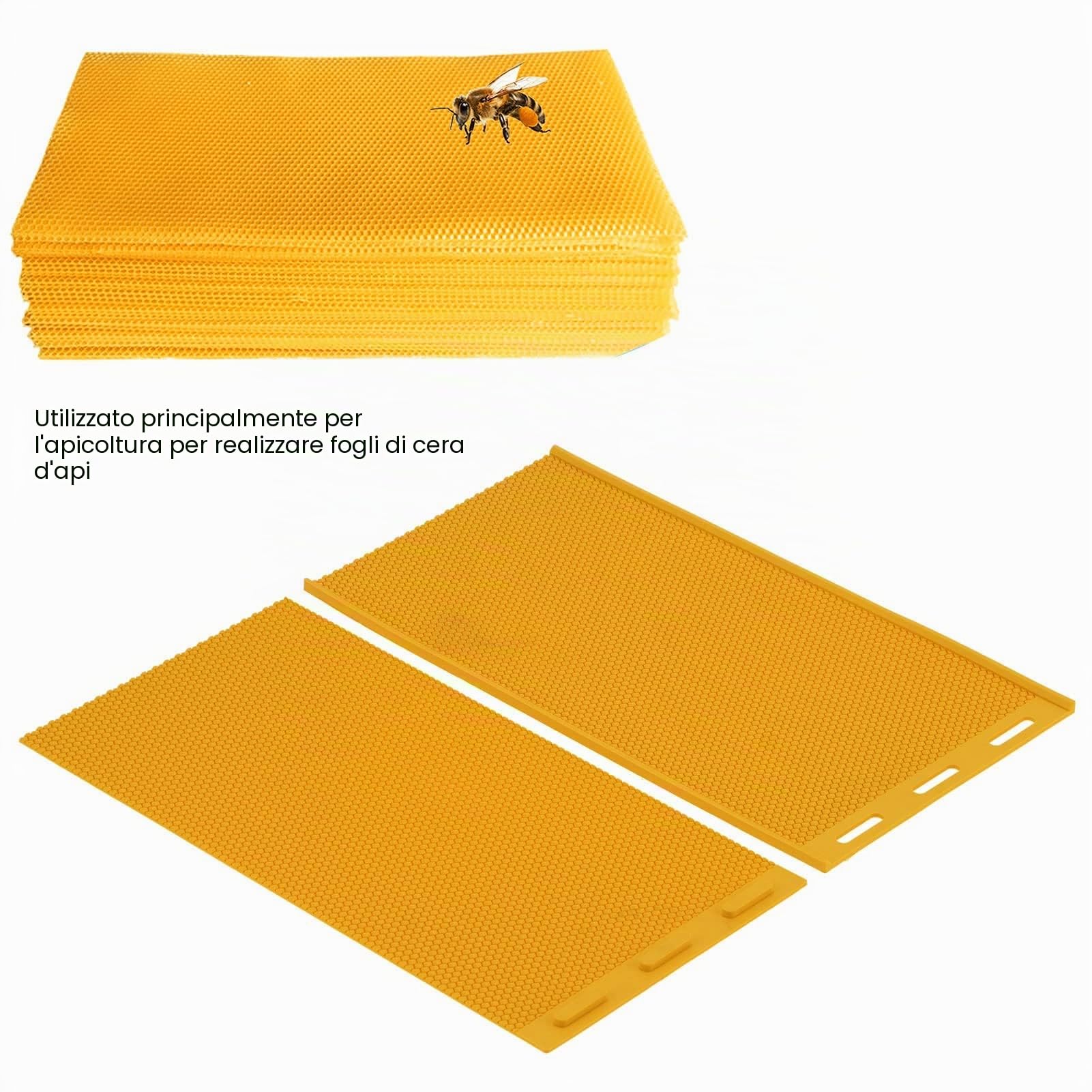 Stampo per Foglio di Cera D'api da 2 Pezzi, Stampo per Foglio di Cera D'api da 5,4 Mm Stampo per Cera D'api in Silicone Fogli di Fondotinta in Cera D'api Fai-da-te Pettine in