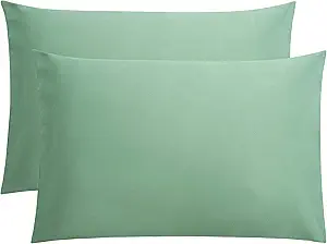 FLXXIE Microfiber Pillow Cases Queen Size Set of 2, Soft Pillowcases with Envelope Closure, Wrinkle Resistant Pillow Covers, 20x30, Sea Green