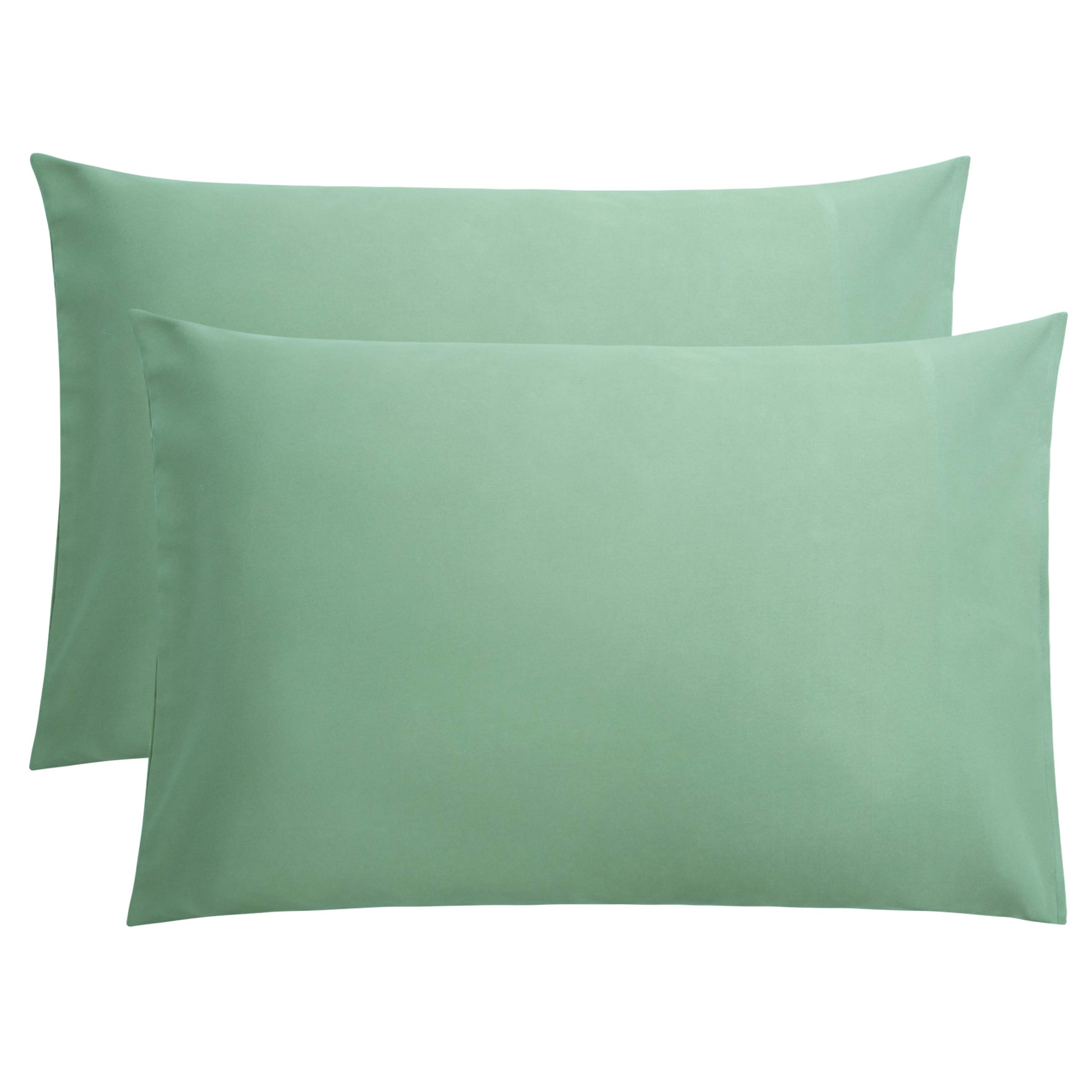 FLXXIE 2-Pack Microfiber Queen Pillow Cases, Envelope Closure, Sea Green