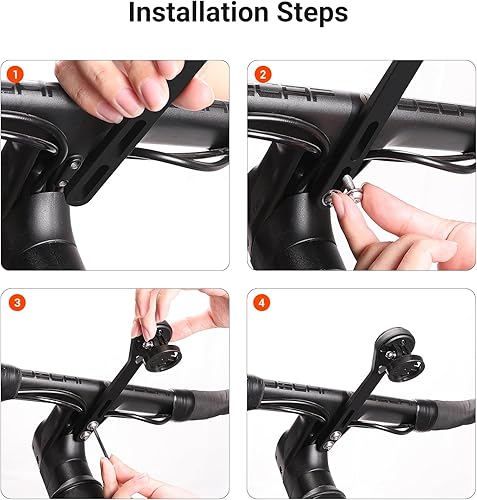 Miniatura 3 de CooSpo Ordenador de bicicleta frontal extendido MT6S, compatible con manillar integrado Aero para computadora de ciclismo, compatible con Garmin