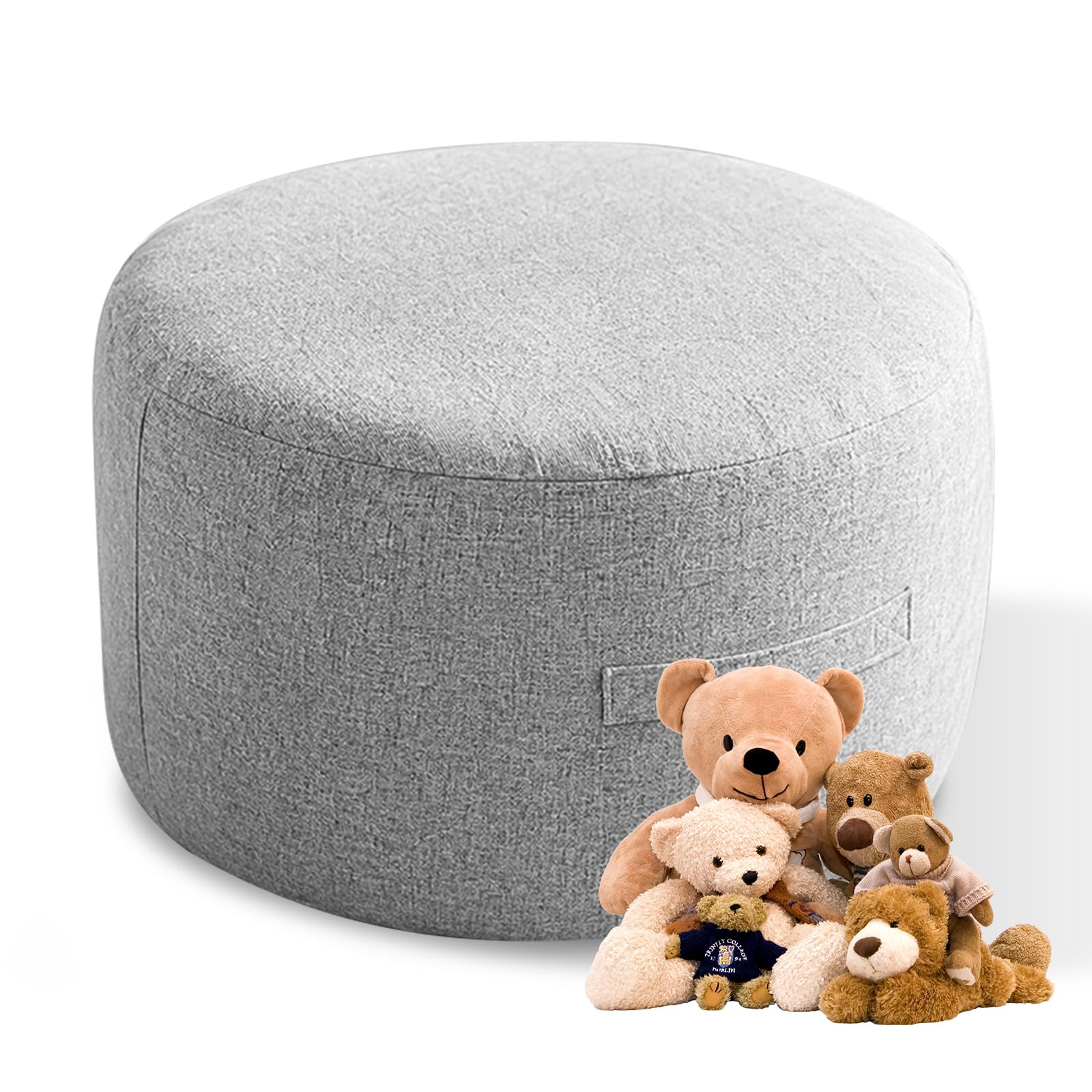 Kuscheltier Aufbewahrung Sitzkissen Cord, Spielzeug Organizer Kinderzimmer