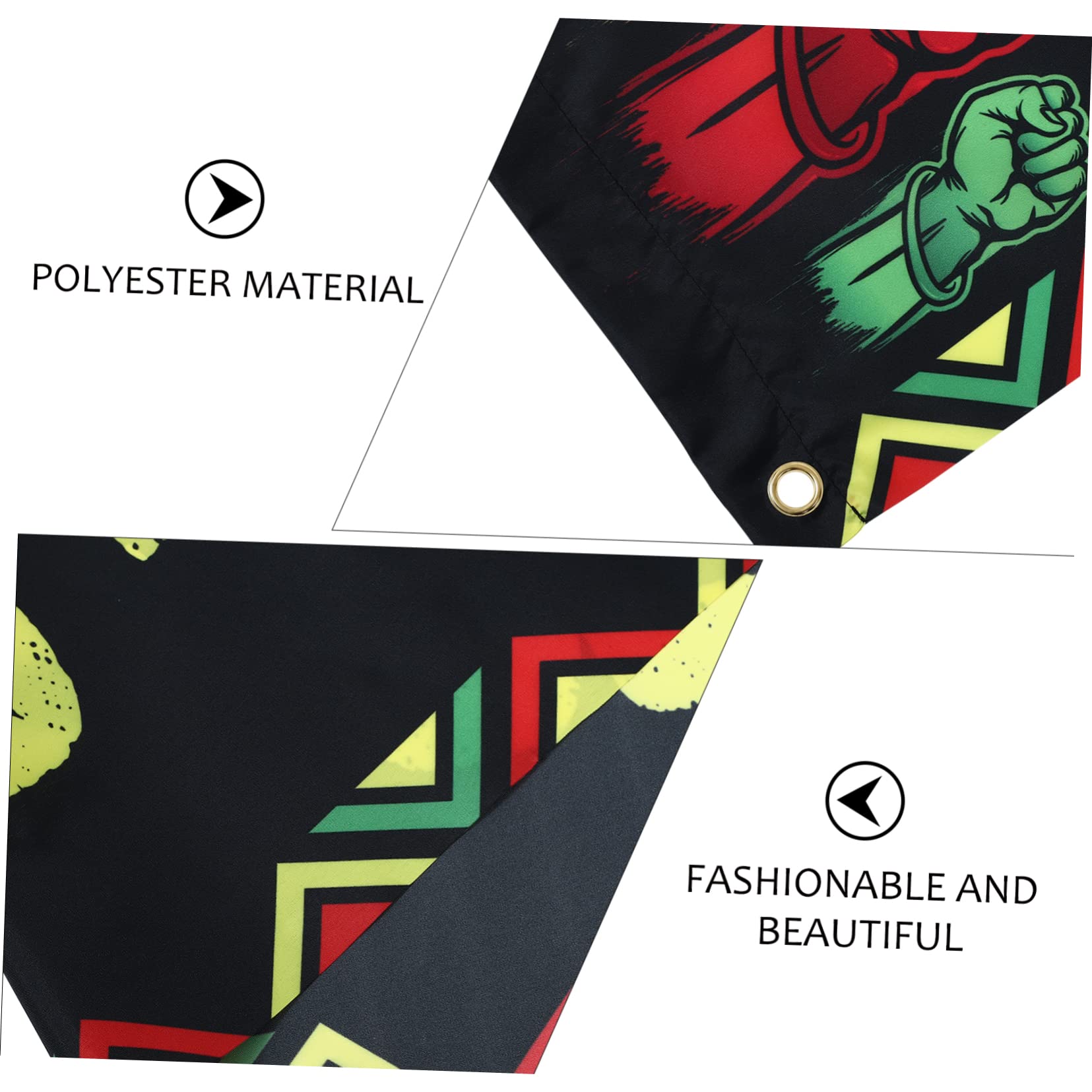COLLBATH 3 Coppie Di Bandiere Juneteenth Distici Decorativi Da Appendere in Poliestere Mese Africano