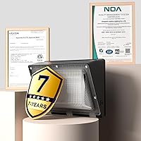 Vista 8 de Lightdot 6Pack 150W LED Wall Pack Lights, 100-277v Dusk to Dawn with Photocell, 22500Lm(150Lm/W) 5000K IP65 Outdoor Exterior Lighting for