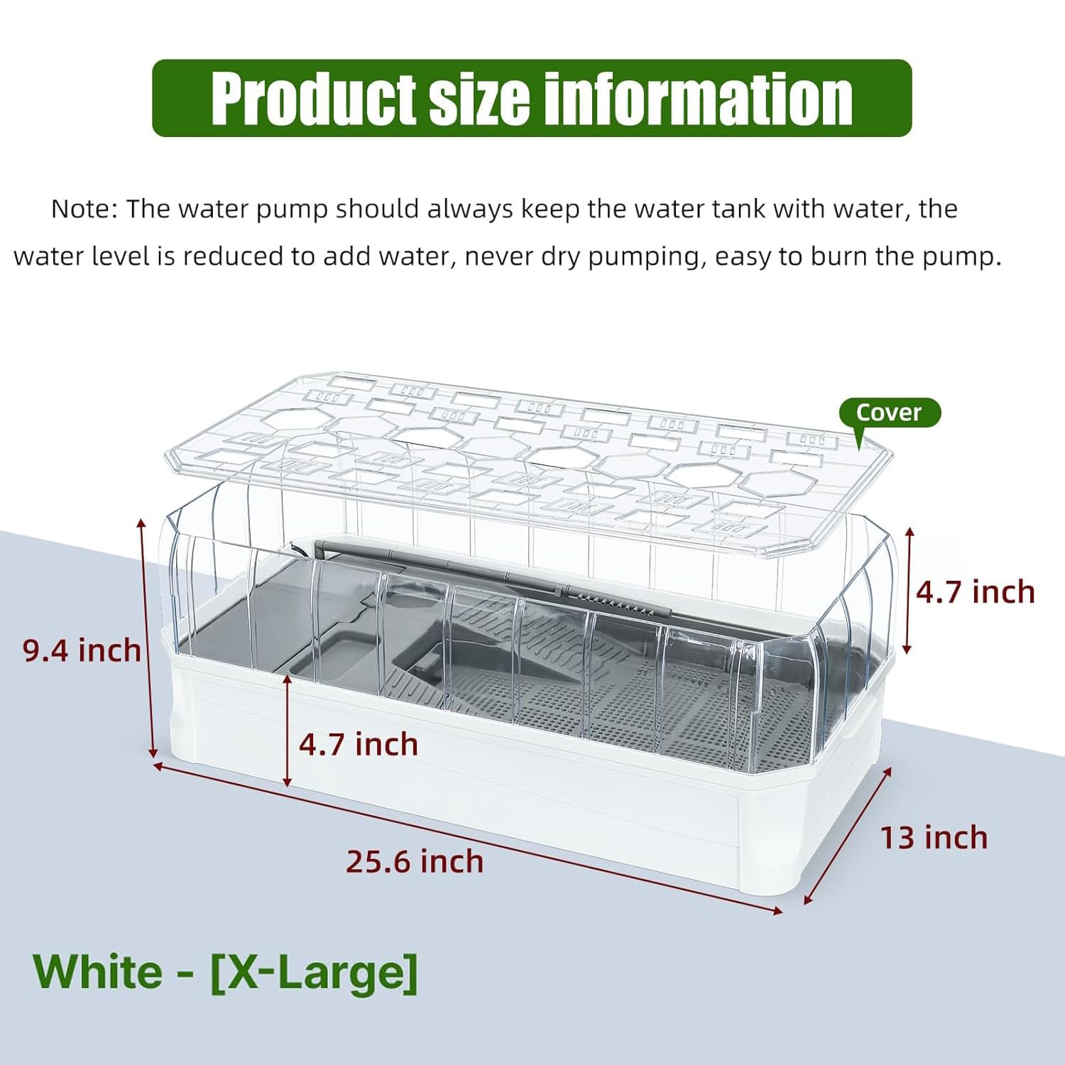 Acuario de tanque de tortugas con solárium, valla extraíble, 5 áreas para tomar el sol, alimentar, criar, hibernación, natación, extragrande
