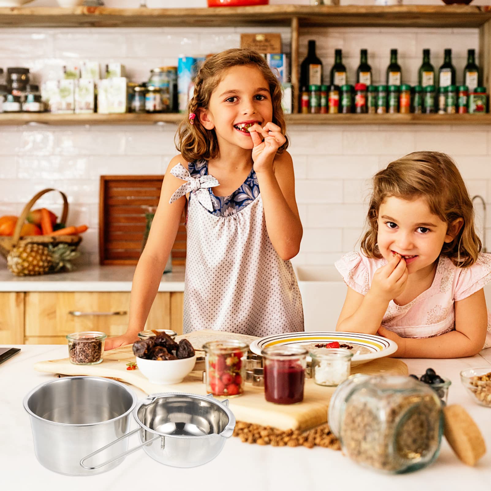 KICHOUSE 1Set Stainless Steel Cheese Melting Pot Compact Double Boiler for Butter and Baking Lightweight Cookware for Easy Melting and Safe Handling