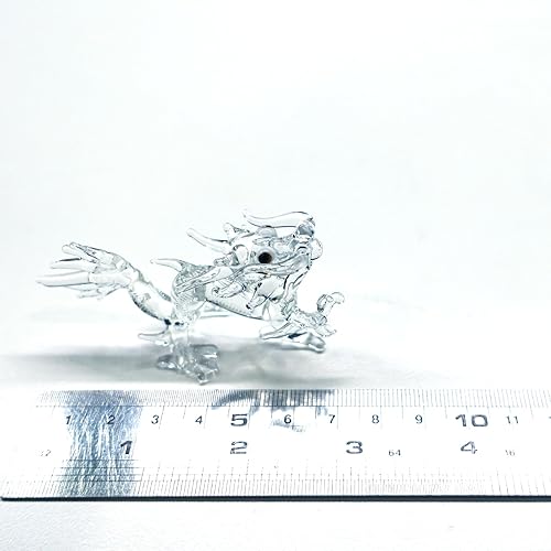Miniatura 15 de Figuras artísticas de cristal soplado a mano en miniatura de dragón, animales de fantasía, regalo coleccionable, decoración del hogar, 3 pulgadas