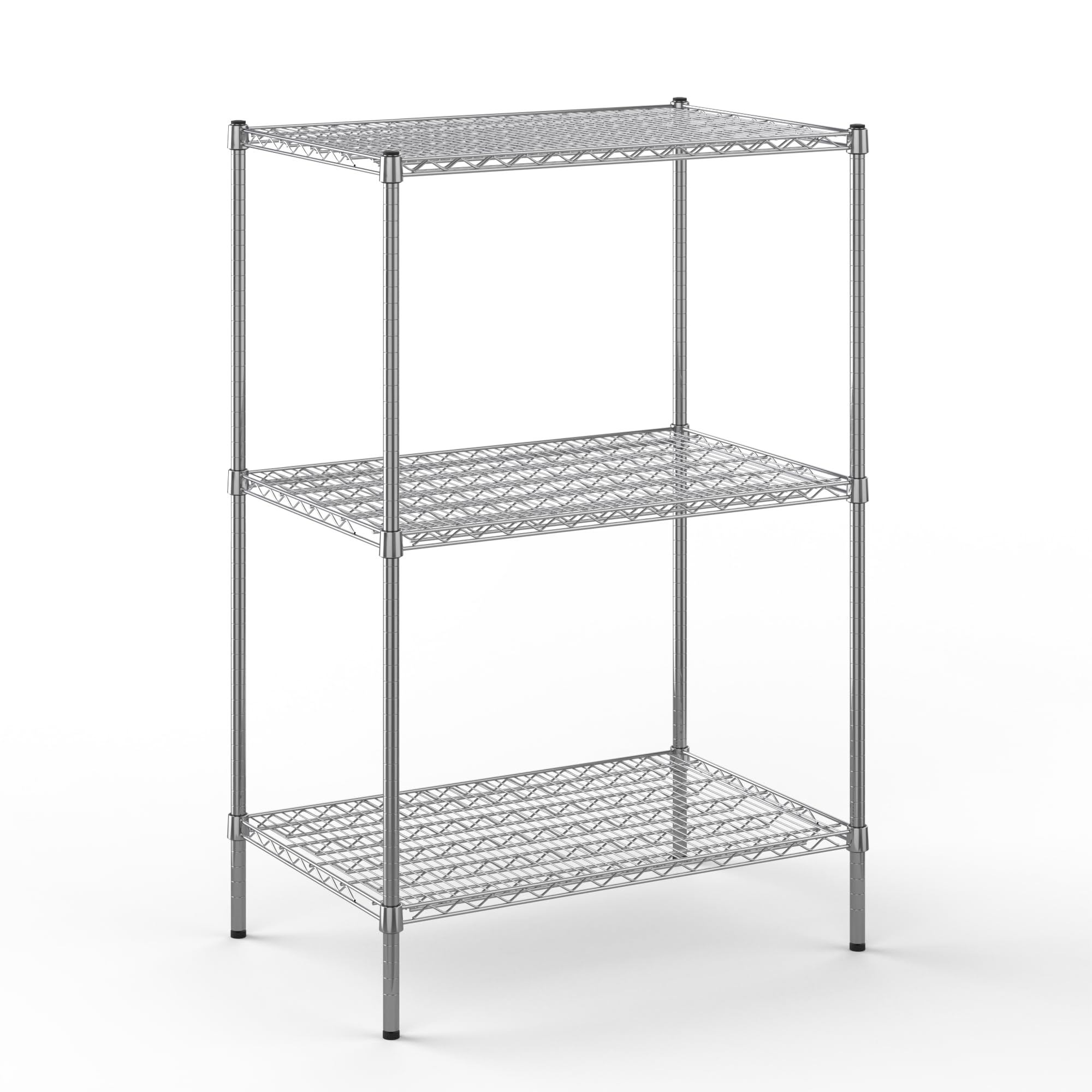 24" Deep x 36" Wide x 54" Height Wire Shelving Kit | 3-Tier | NSF Commercial Storage Rack Unit