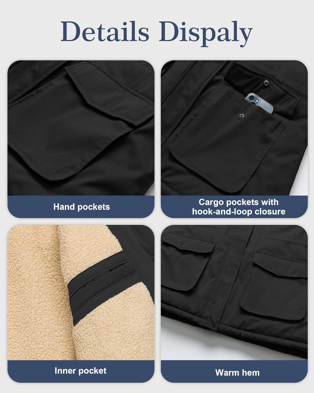 CREATMO US Women's Plus Size Winter Coats Warm Parka Jackets Sherpa Lined Detachable Fur Hood Available in Size 1X to 5X - Image 7