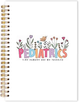 Floral Pediatric Nurses Spiral Notebooks, Nurse Appreciation Gifts Journal for Writing, Nurse Week Day Gifts Notebook for Note Taking, Nursing Supplies for Nurses, 5.5x8.3 Inch