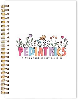 Floral Pediatric Nurses Spiral Notebooks, Nurse Appreciation Gifts Journal for Writing, Nurse Week Day Gifts Notebook for Note Taking, Nursing Supplies for Nurses, 5.5x8.3 Inch