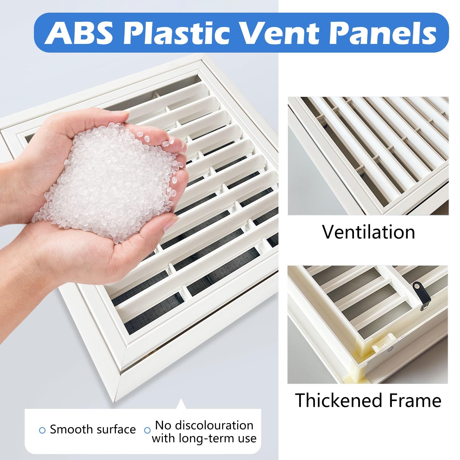 Trampilla Pladur Panel De Acceso para Ventilación De Techo Y Pared para Abertura 15-80 Cm, Tapa De Orificio De Plástico ABS Blanco, Puertas De Acceso con Interruptor A Presión(200x350 mm)