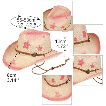 Amazon.co.jp: HADWAO 顎紐付き 帽子 カウボーイハット ストロー