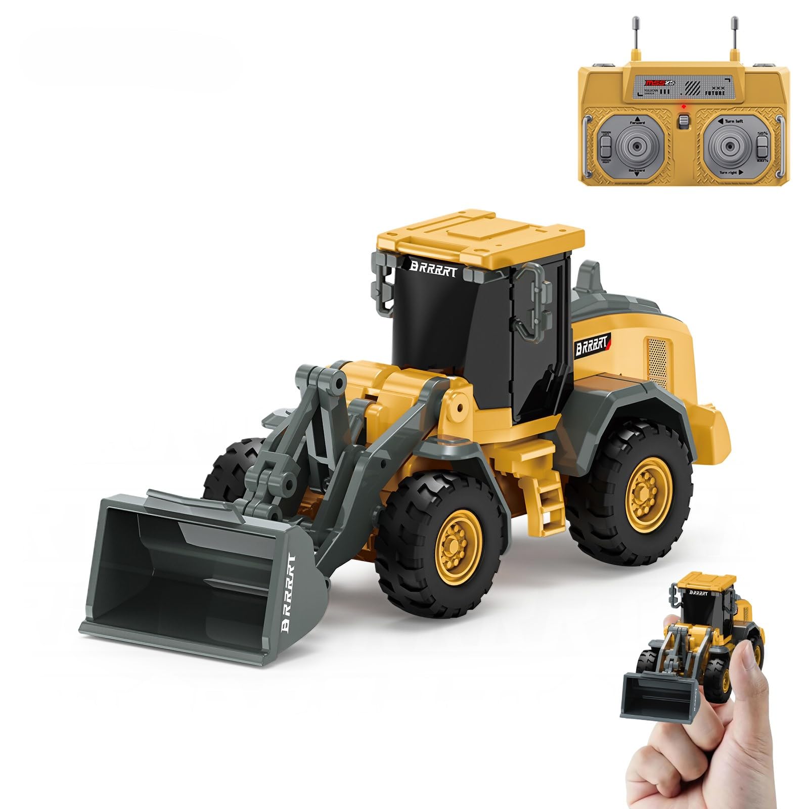 BRRRRT 1:64 Mini RC Bulldozer