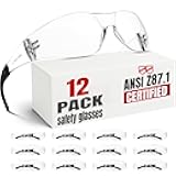 Safety Glasses for Men&women12 pack, Z87 Safety Glasses(Ansi Z87.1 certified), Scratch&Impact-proof Clear Safety glasses for construction, lab, woodwork, workshop,sports