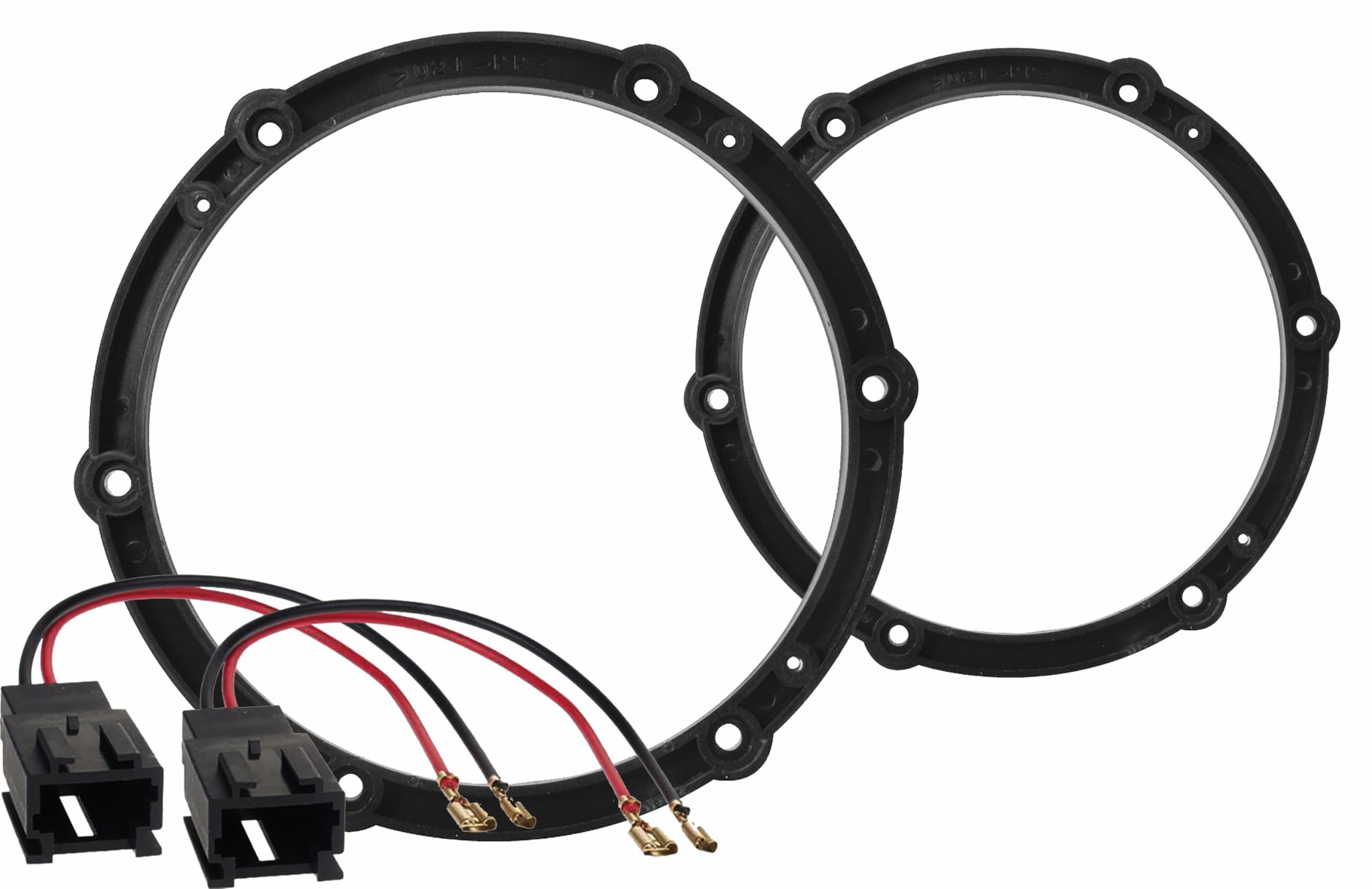 Kit Casse Altoparlanti per Peugeot 208 Anteriori o Posteriori (5 Porte) compatibile con Hertz DSK 165.3 Set 2 Woofer +2 Tweeter +2 Crossover +2 Anelli 2 Connettori (No Plug and Play)