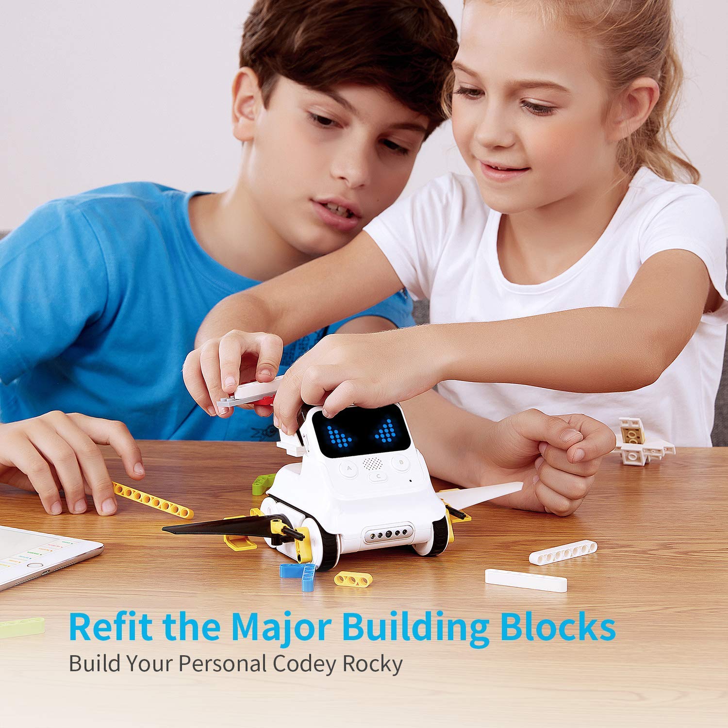Makeblock Codey Rocky Emo Robot for Kids Ages 6+, Endless Fun with 10