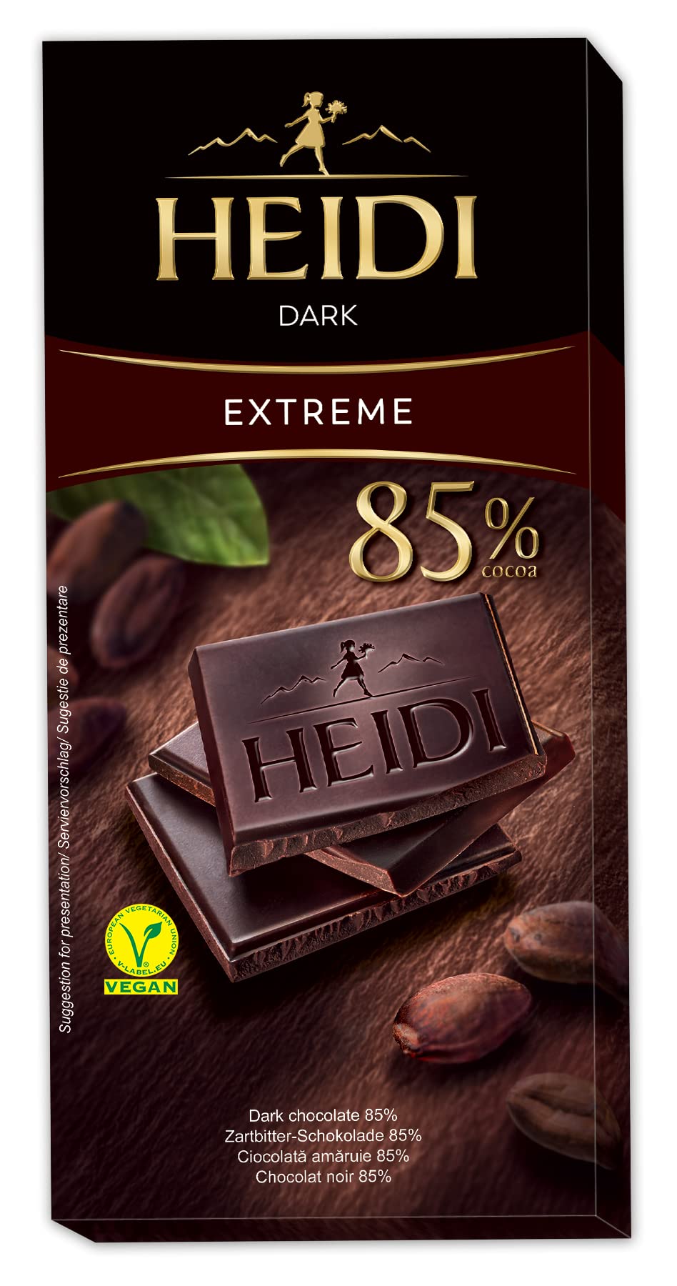 See full amazon price history chart for Heidi Vegan Extreme 85% Cocoa Dark Chocolate Bar 80 grams | 100% Veg | Imported | Switzerland Heidi Vegan Extreme 85% Cocoa Dark Chocolate Bar 80 grams | 100% Veg | Imported | Switzerland (B0171O1QDC) Amazon Price History, Amazon Price Tracker