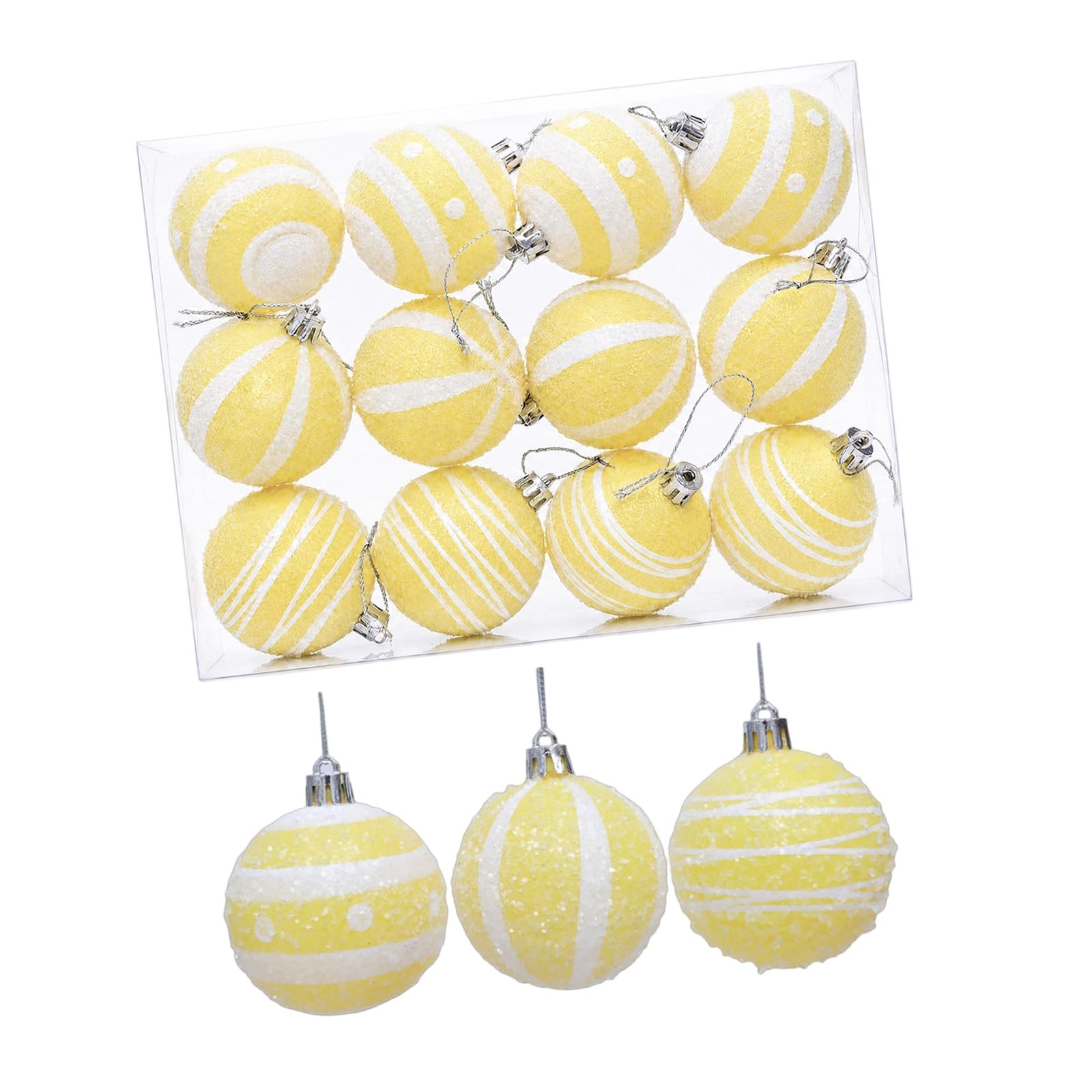 NMFLAB Of 6 Christmas Ornaments 6cm Shatterproof Holiday Decorations in Candy Colored for Tree and Home Christmas Ball