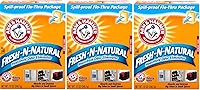 Arm & Hammer Baking Soda Fresh-n-Natural Odor Eliminator, 12 oz Pack of 3 - Spill-Proof for Closets, Bathrooms & Fridges