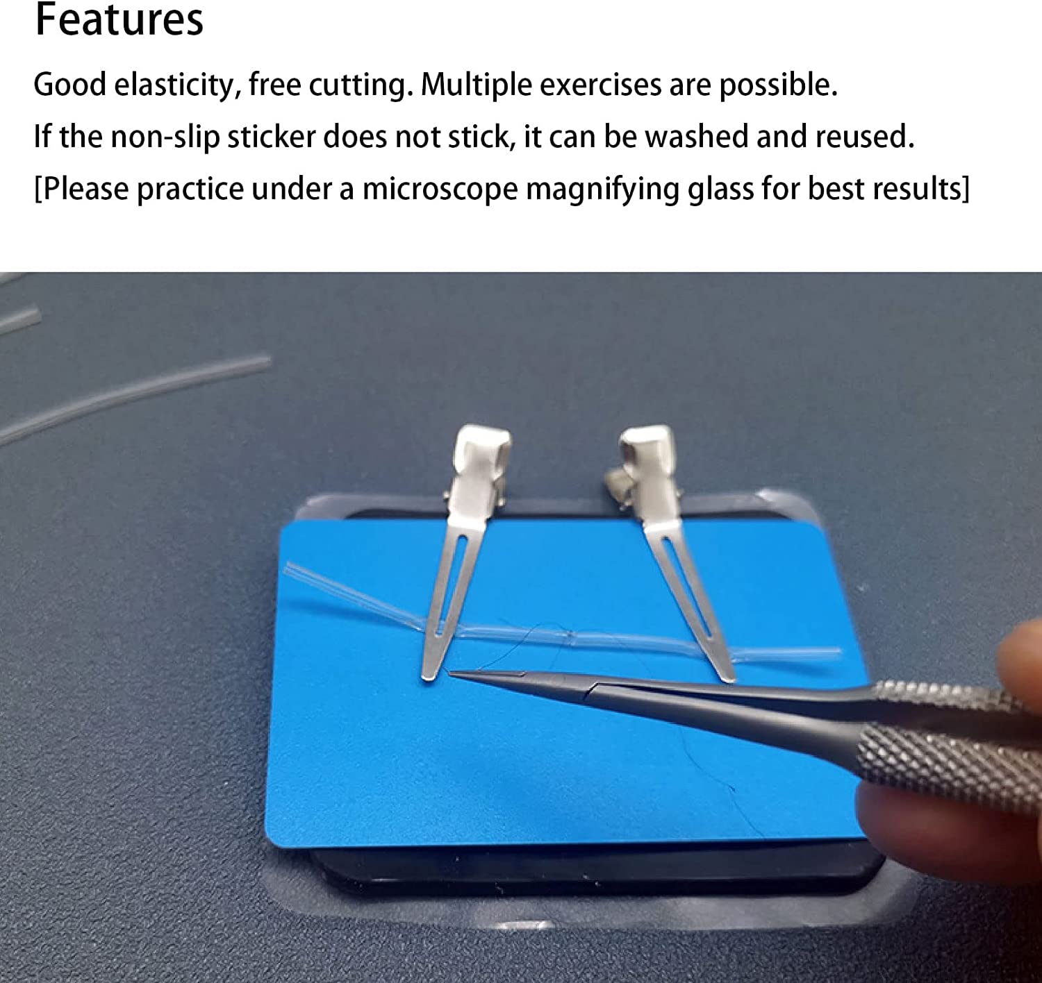 Suture Practice Kit, Mikroskopie chirurgische vaskuläre Anastomose Modell nicht leicht brechen Training Tool oder Krankenschwester für Arzt Medizinstudenten Praxis Pad, nicht leicht brechen (2mm)
