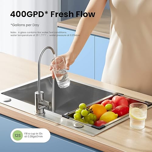 Miniatura 3 de Comfee' CFU10R1AWW-FR - Filtro de ósmosis inversa de repuesto para CFU10R1AWW 400GPD sistema de ósmosis inversa, 2 años de vida útil