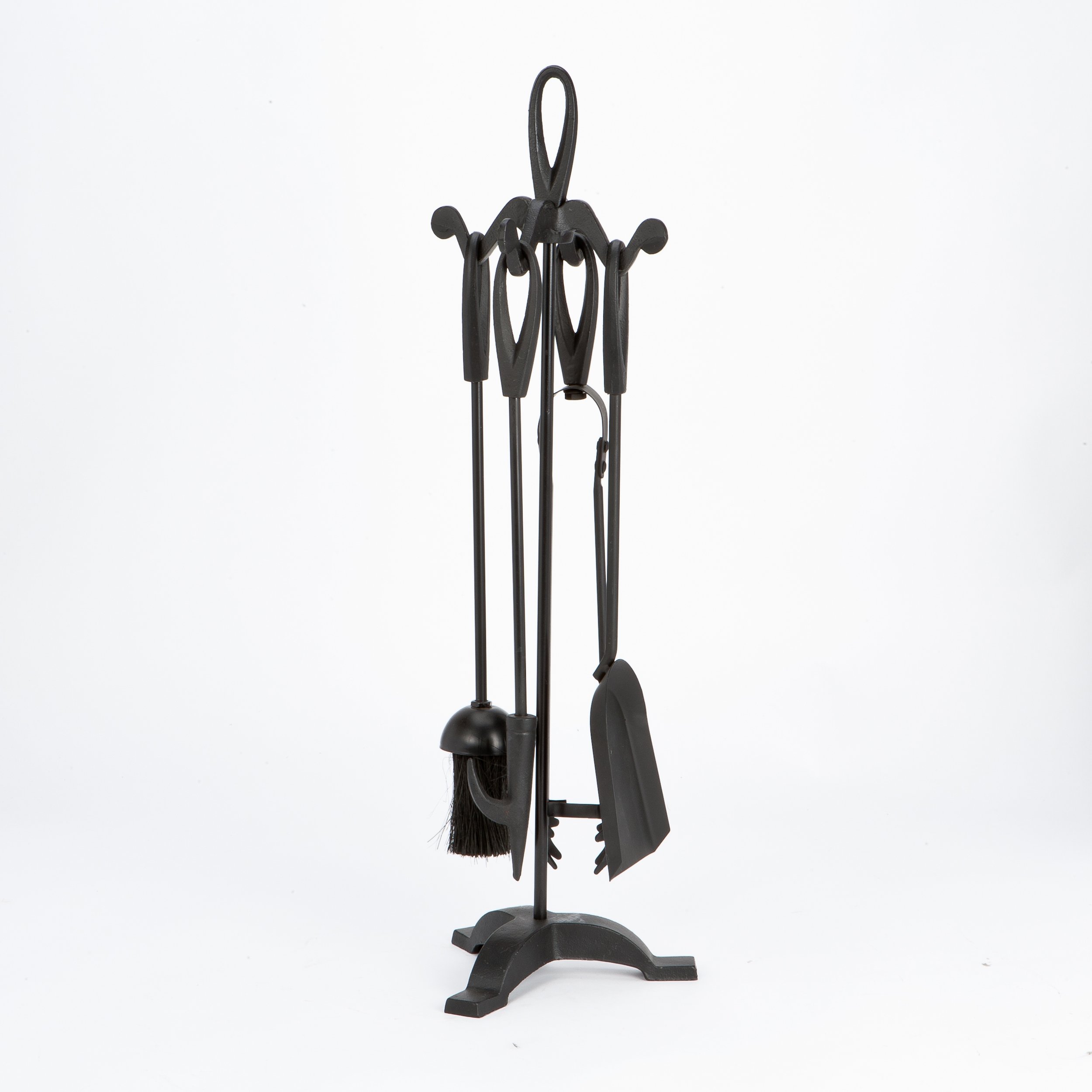 Ensemble de Fire 5 pièces Inglenook Harewood Noir pour cheminée