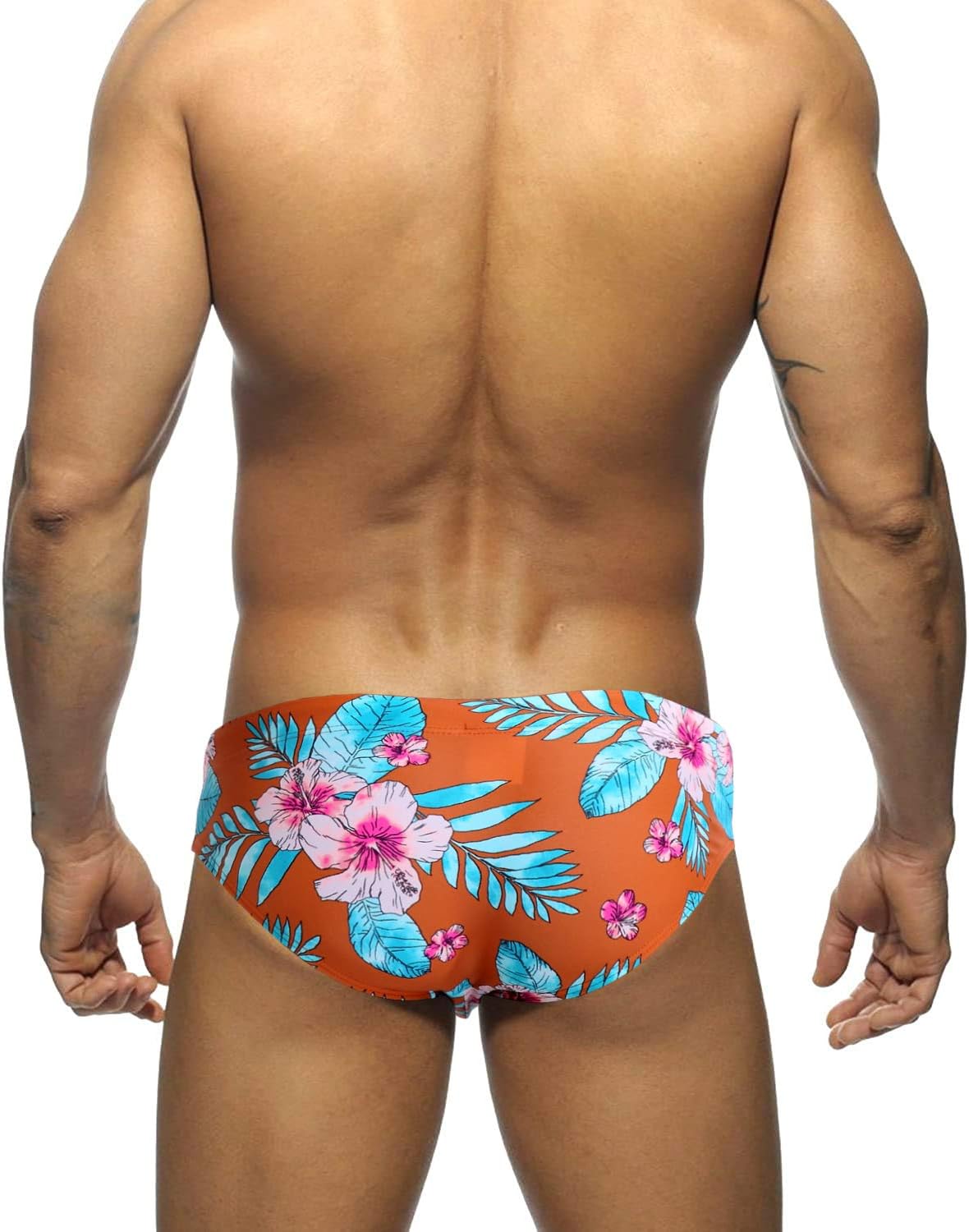 MIZOK Men's Ployester Swimsuit Bikini Briefs with Adjustable Drawstring - Image 4