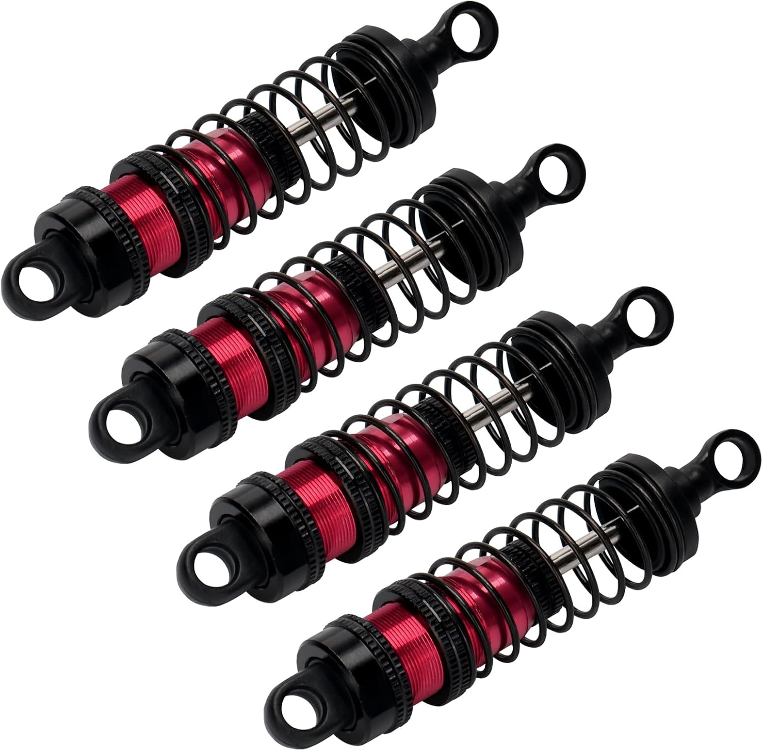 daitoku RC Car Shock Absorbers Metal Shocks Damper Upgrades Part Compatible with Hyper Go H14BM MJX 14210 14209 1/14 RC Car - Red