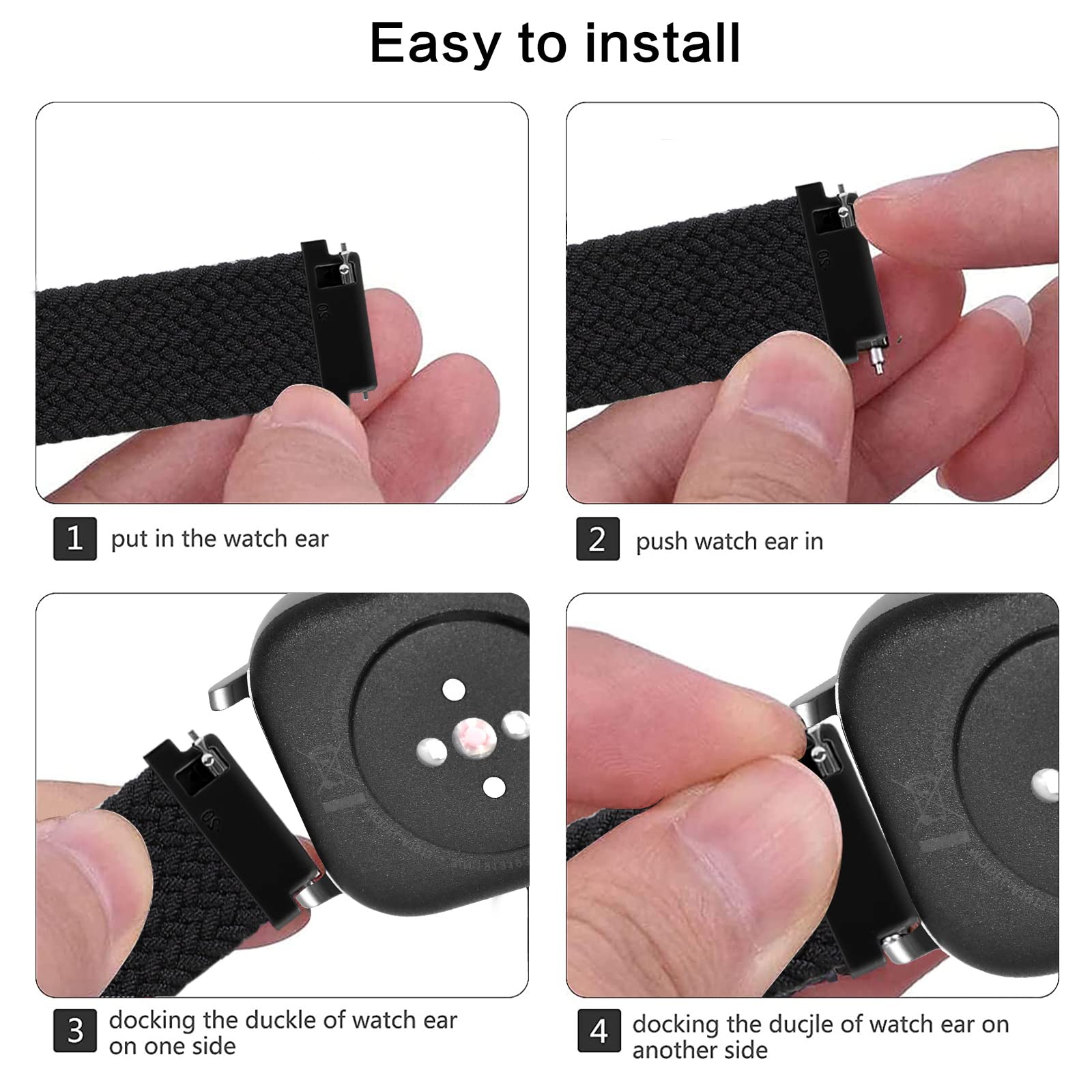 Cinturino per Amazfit Active, 20mm Sport Nylon Ricambio Elastica Cinturini per Amazfit GTS, GTS 4 Mini, GTS 4, GTS 3, GTS 2, GTS 2 Mini, GTR Mini, Amazfit Bip, Bip U, Bip U Pro, Bip 3, Bip 3 Pro
