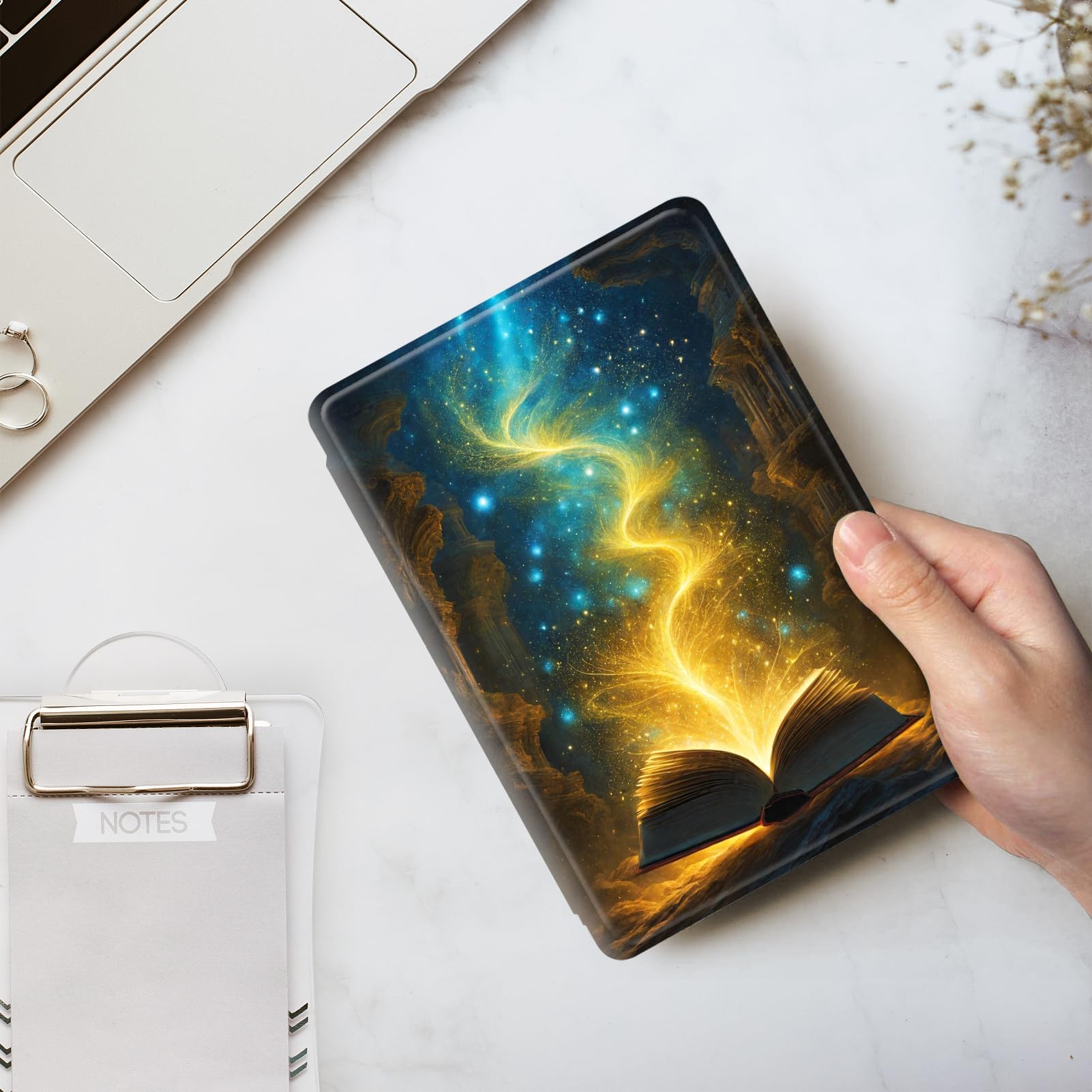 Custodia Per Kindle Paperwhite 11ª Generazione 2021 Cover Pelle Silicone Flip 360° Protezione Automatici Svegliati O Sonno Funzione Magnetico Sogni Design Cover 6.8" 174 X 125 X 8,1 Mm (4 - 3