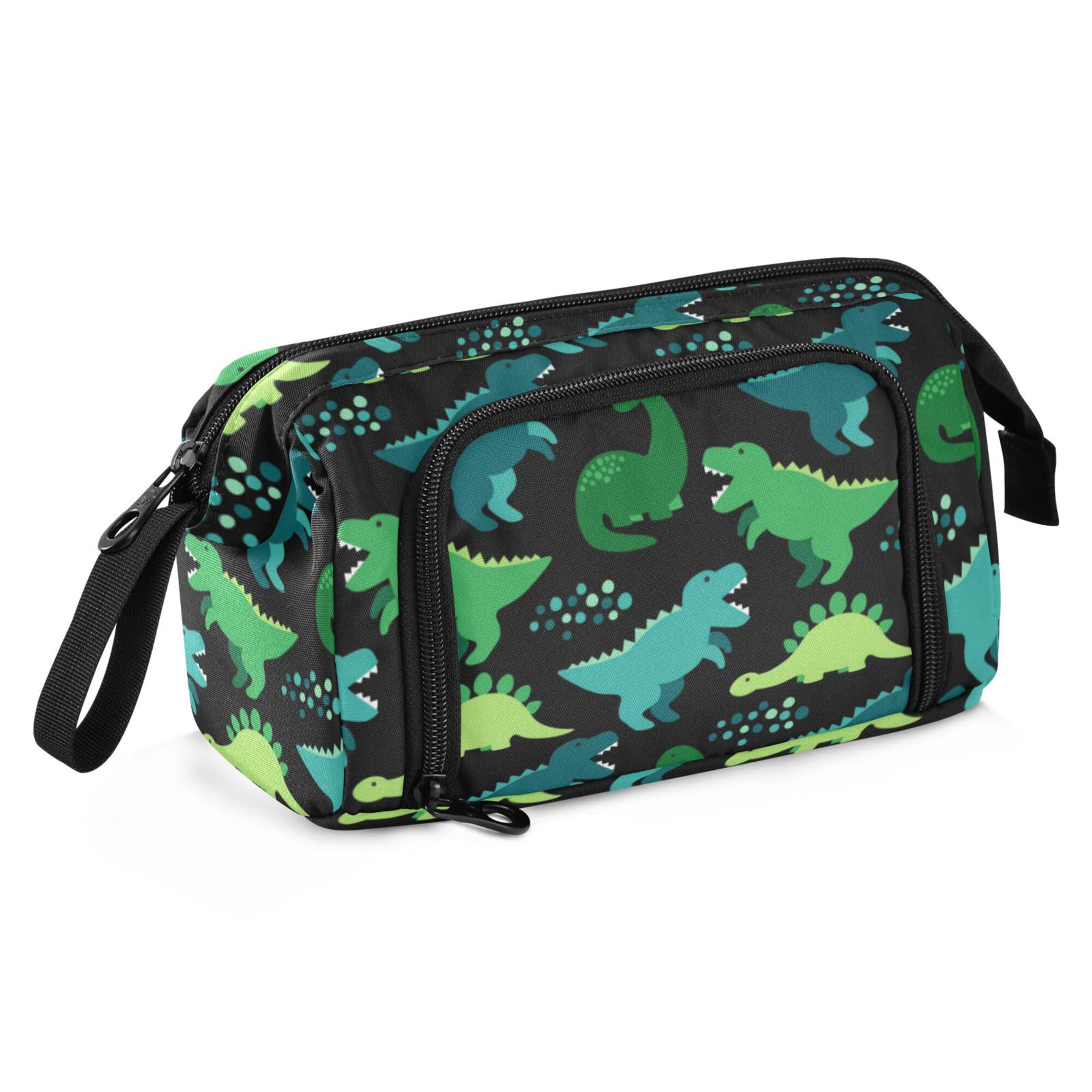 Fisyme Dino Dinosaurs Pencil Case Large Capacity Pencil Pouch Pen Bag Box Big Makeup Pencil Case Organizer, A02B24034