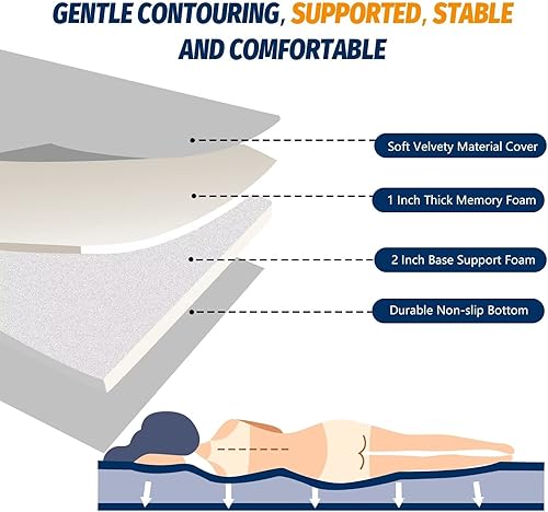 Miniatura 2 de CYMULA Colchón de espuma viscoelástica para campamento, tapete de dormir CertiPUR-US portátil enrollable para adultos, almohadillas de cama de
