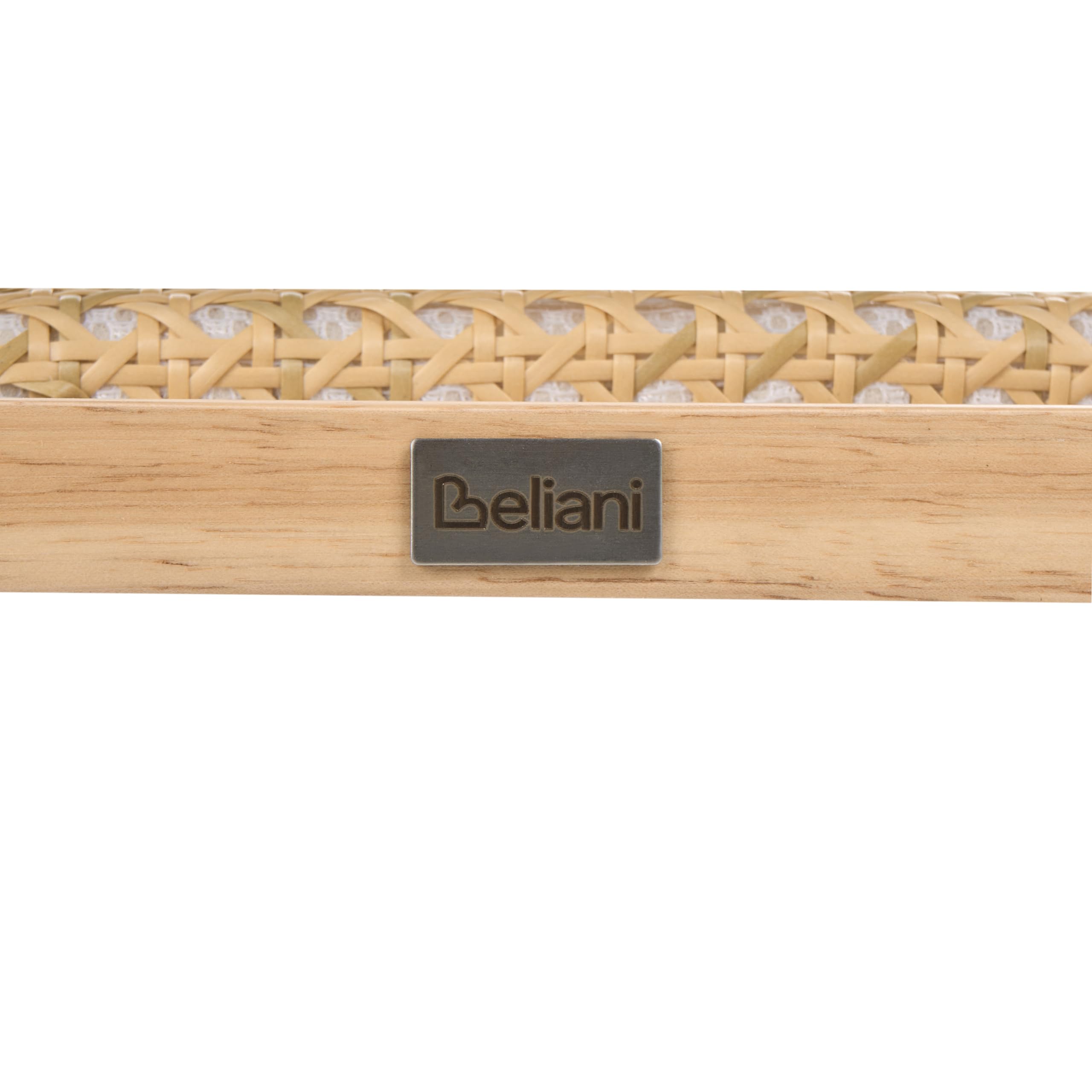Beliani Esszimmerstuhl 2er Set Wiener-Geflecht naturfarben/Hellbraun Boho-Stil Cordova