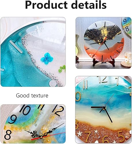 Miniatura 7 de Molde para reloj de resina, 5 piezas de números arábigos de silicona grandes, moldes de reloj para bricolaje para reloj de resina epoxi, molde de